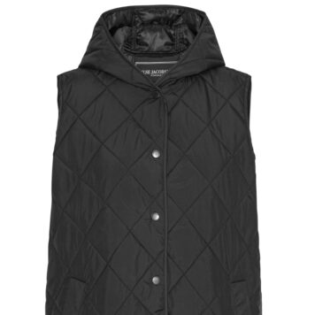 ILSE JACOBSEN Quilted Long Vest black