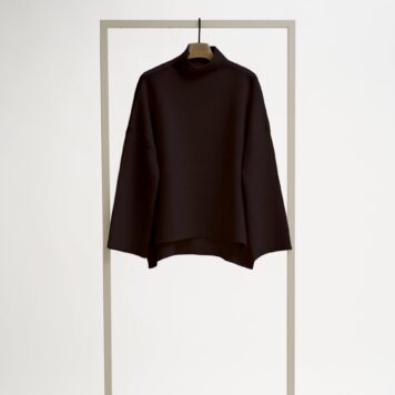 Herzen‘sangelegenheit Pullover Stehkragen fondente