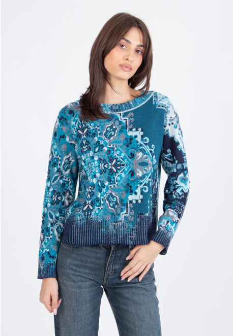 Ivko Women Pullover Kelim navy – Bild 7