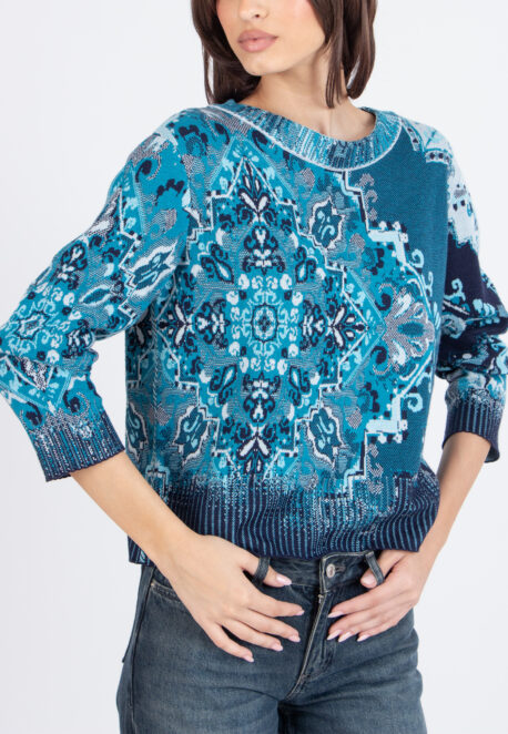 Ivko Women Pullover Kelim navy – Bild 8
