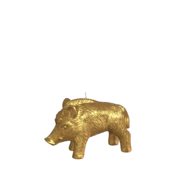 ENGELS KERZEN Objektkerze Wildschwein metallic-gold