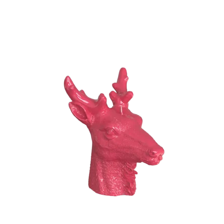 ENGELS KERZEN Objektkerze Hirsch glanzlack-pink