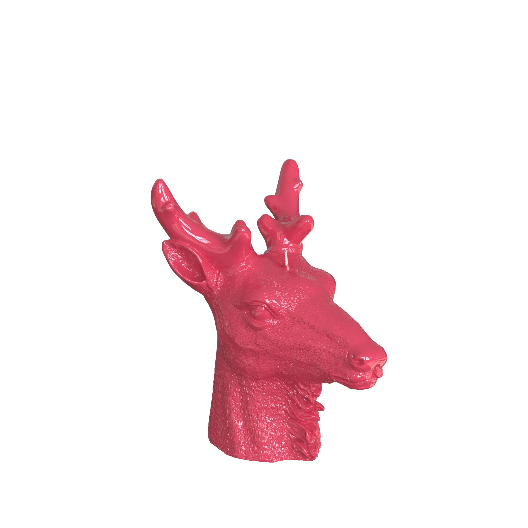 ENGELS KERZEN Objektkerze Hirsch glanzlack-pink