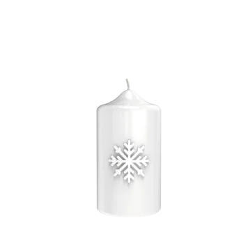 ENGELS KERZEN Kristall weiss Höhe15