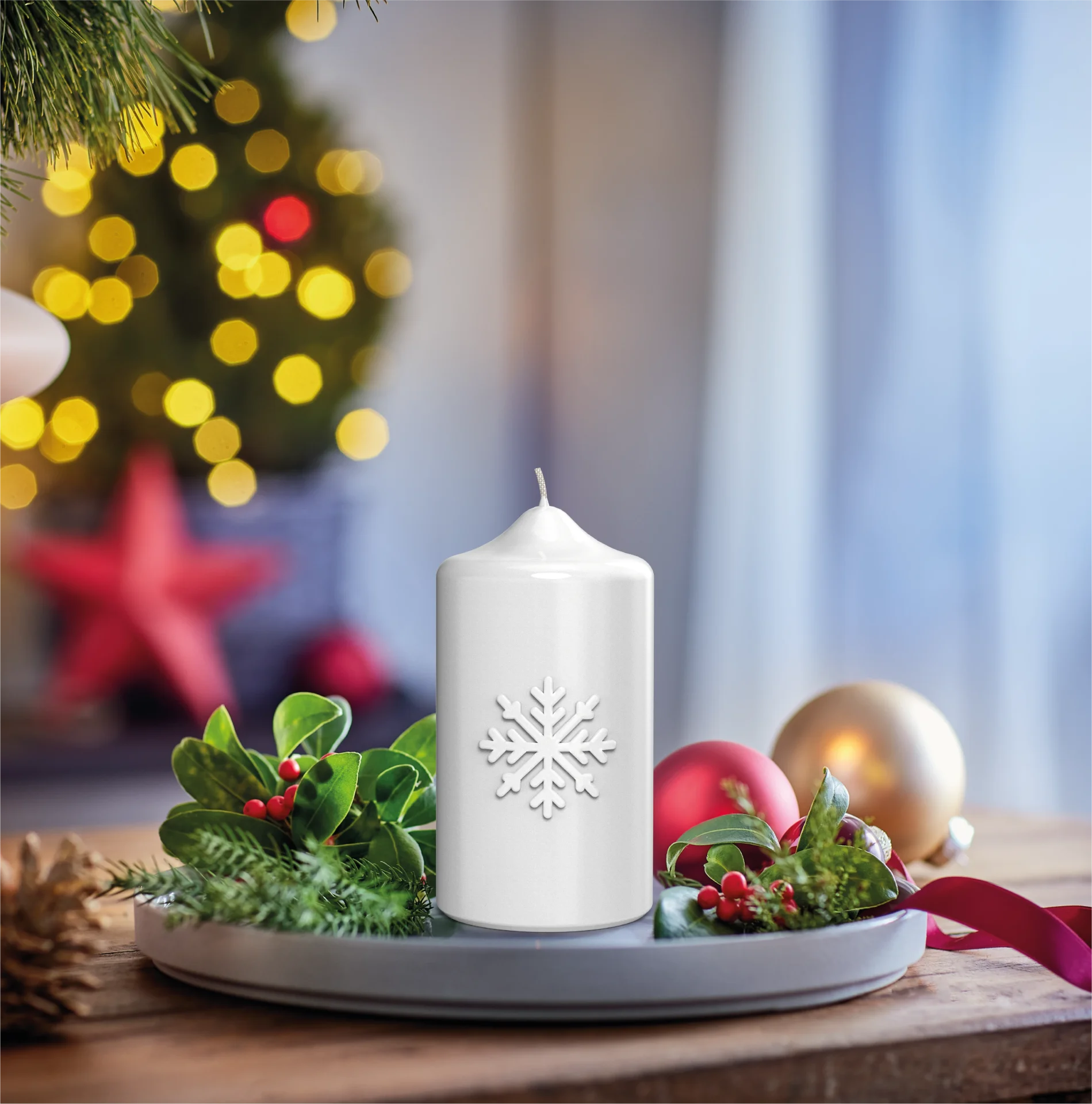 ENGELS KERZEN Kristall weiss Höhe15 – Bild 4