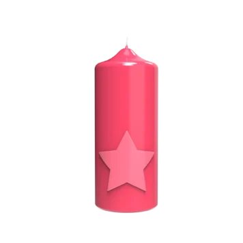 ENGELS KERZEN Stern pink Höhe20