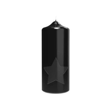 ENGELS KERZEN Stern schwarz Höhe20