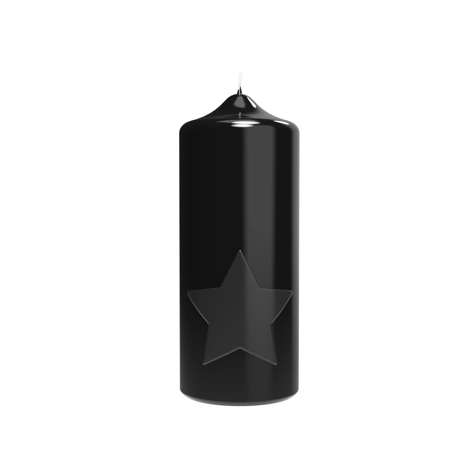 ENGELS KERZEN Stern schwarz Höhe20