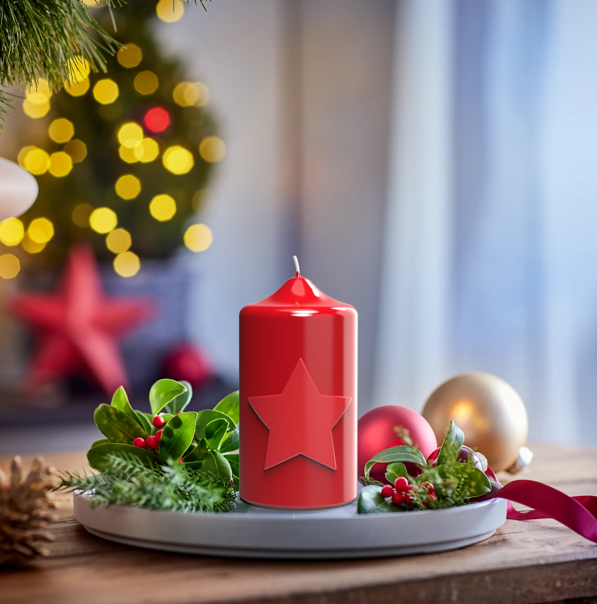 ENGELS KERZEN Stern burgunder Höhe15 – Bild 4