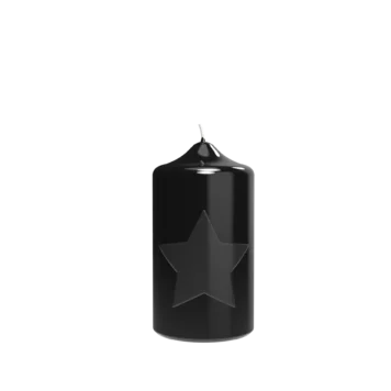ENGELS KERZEN Stern schwarz Höhe15