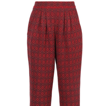 Ivko Women Jaquard Hose zinnoberrot