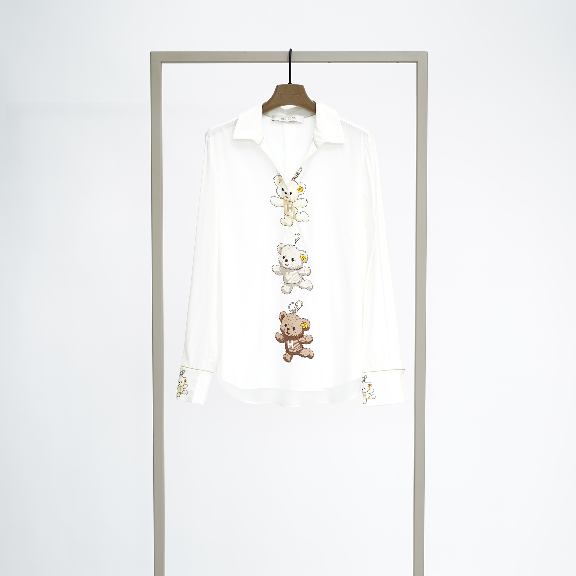 HERZENS Bluse mushroom multi bär