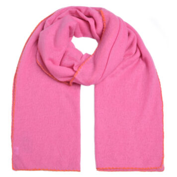 CUTE STUFF Cashmereschal Edgar mit Rollkante pink
