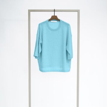 HERZENS Pullover Rundhals 1/2 arm aqua