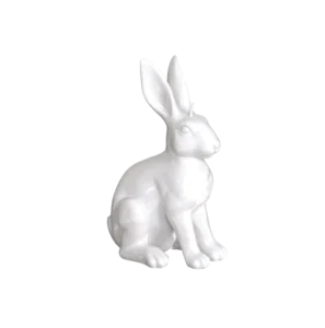 ENGELS KERZEN Objektkerze Hase Hochglanz Weiss