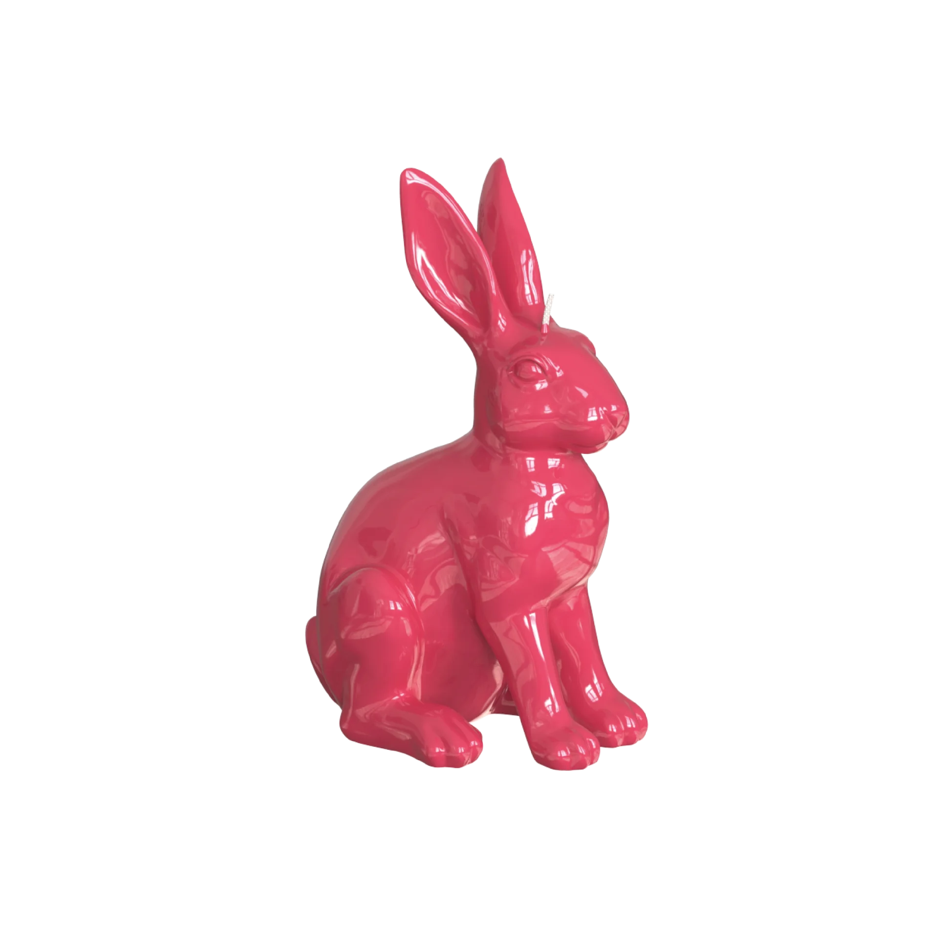 ENGELS KERZEN Objektkerze Hase glanzlack-pink