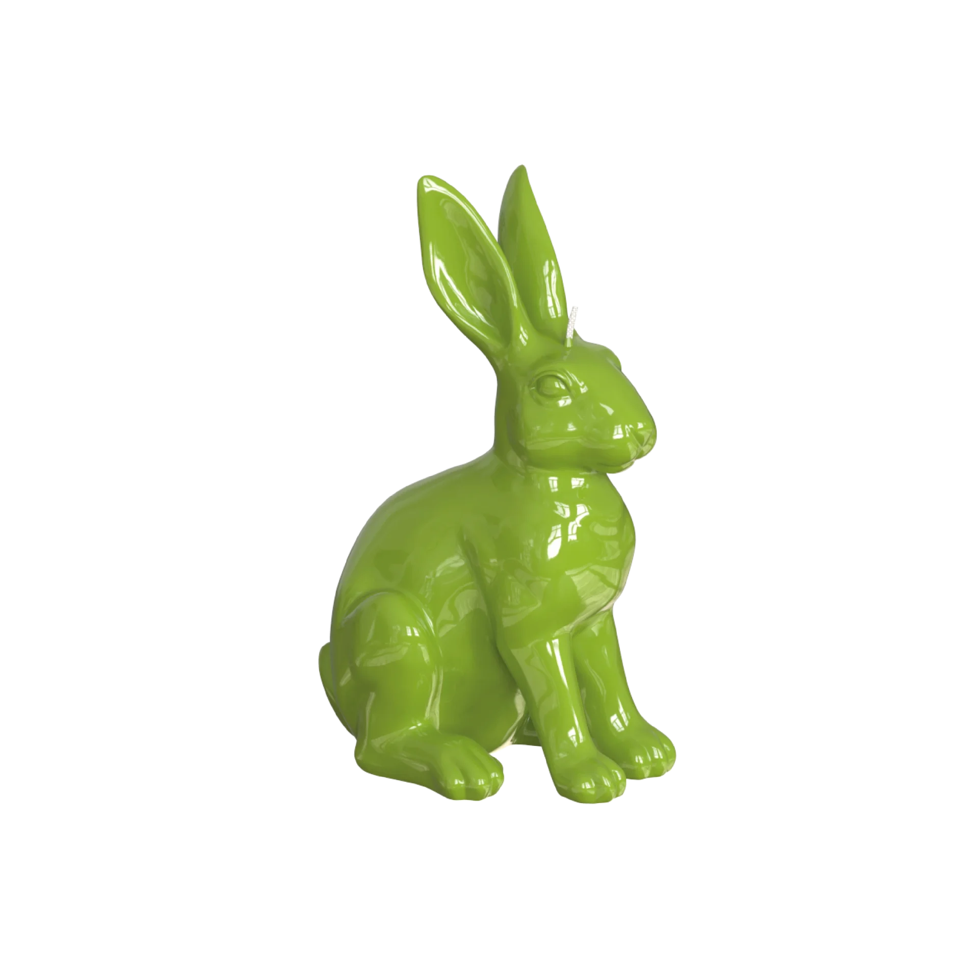 ENGELS KERZEN Objektkerze Hase glanzlack-limette