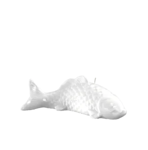 ENGELS KERZEN Objektkerze Fisch gelackt Weiss