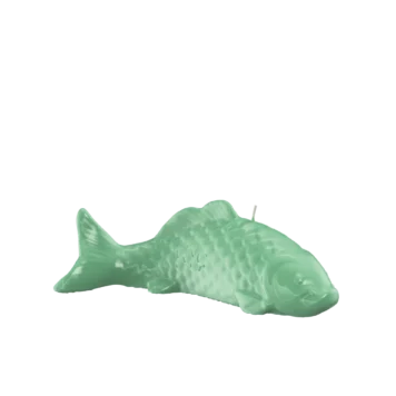 ENGELS KERZEN Objektkerze Fisch gelackt Smaragd