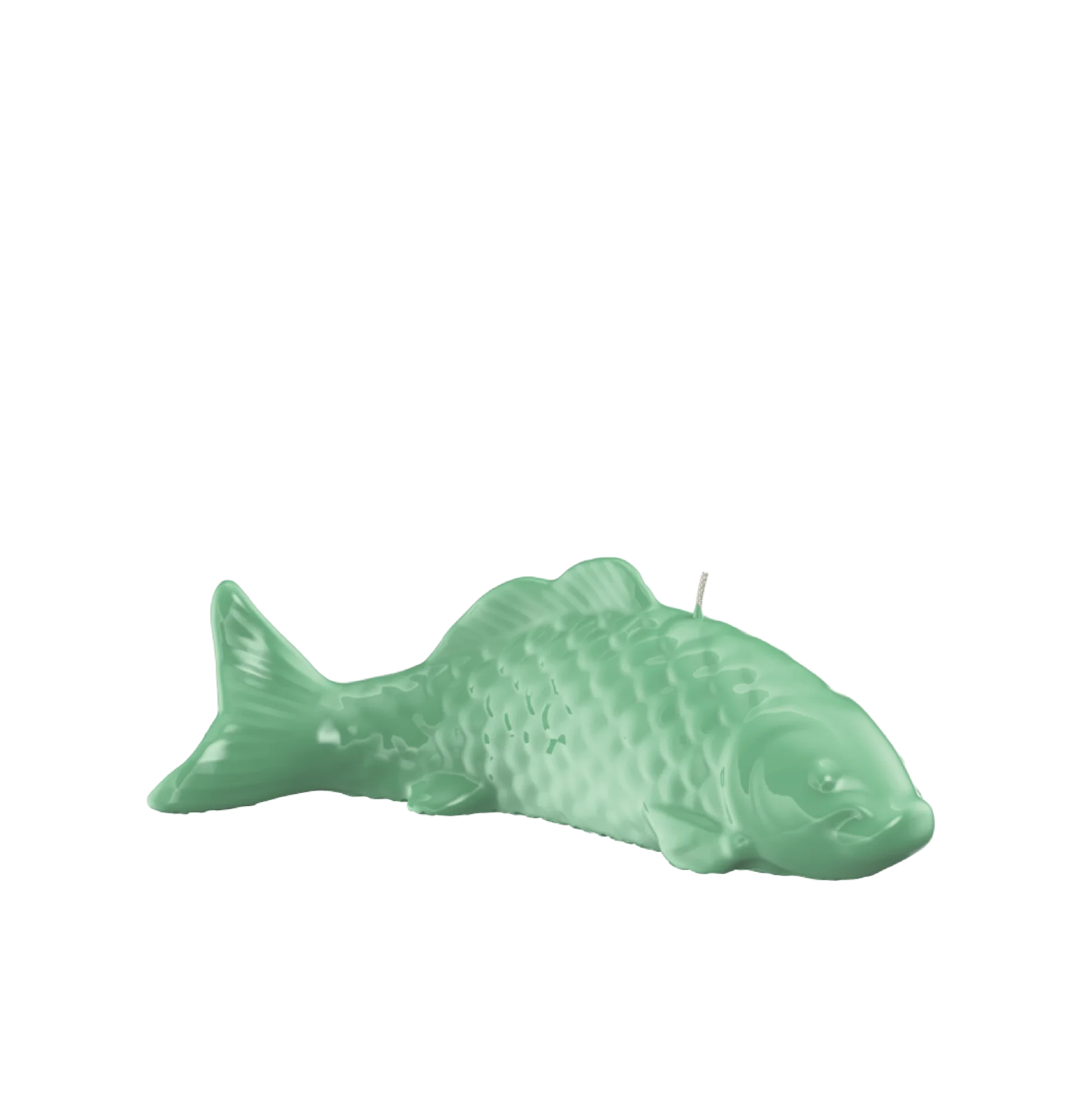 ENGELS KERZEN Objektkerze Fisch gelackt Smaragd