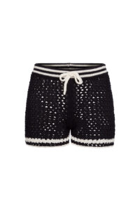 liv bergen crochet shorts plain navy