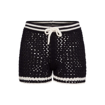 liv bergen crochet shorts plain navy