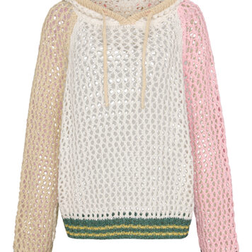 liv bergen crochet tricolor rose hoodie