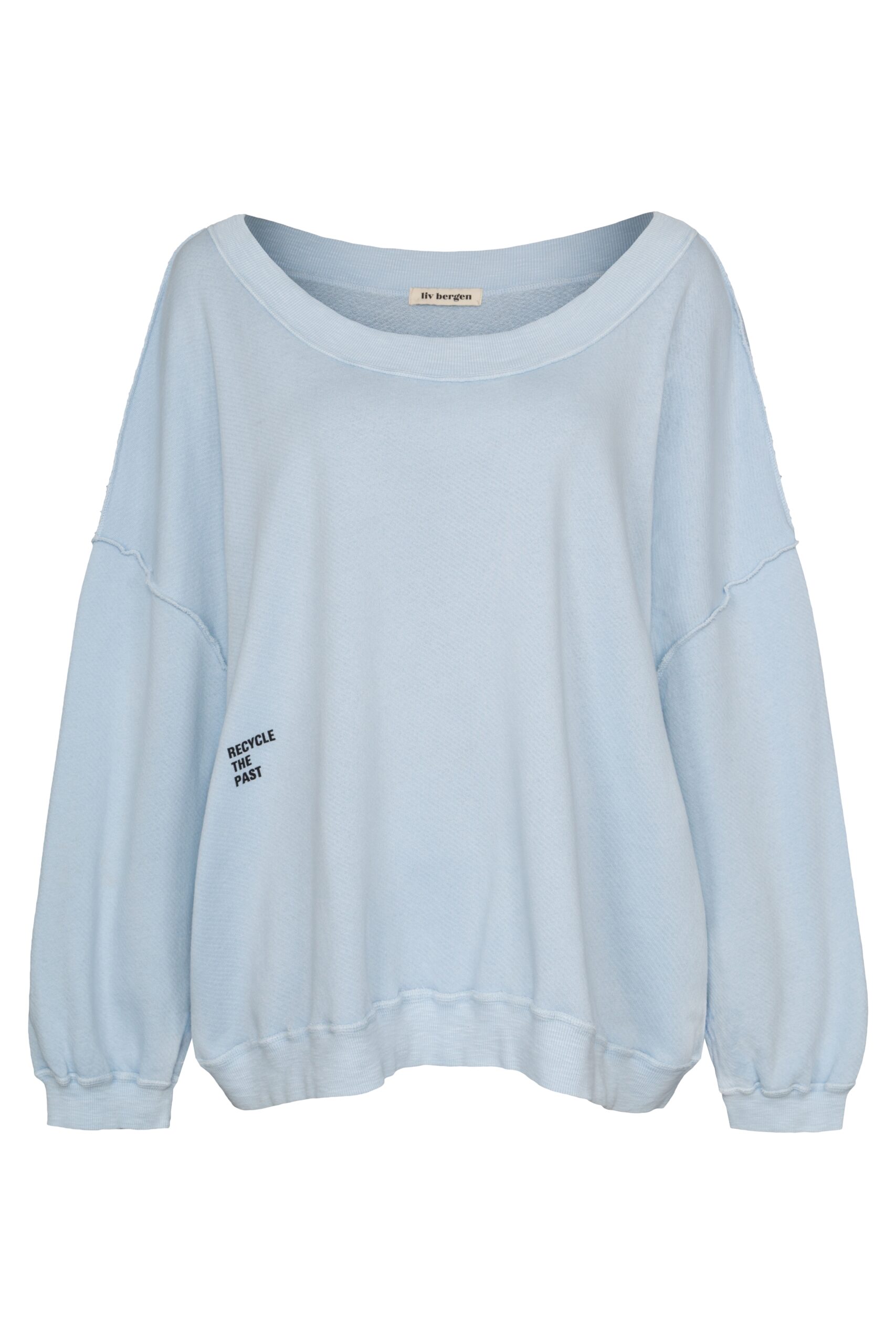 liv bergen sky organic light blue sweater