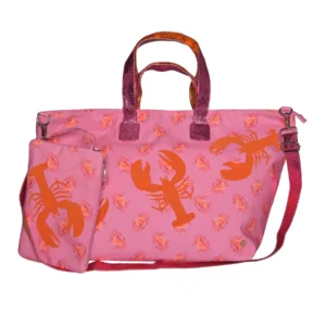CUTE STUFF XL Shopper Crab Pink