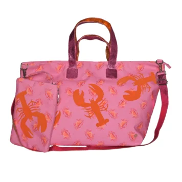 CUTE STUFF XL Shopper Crab Pink